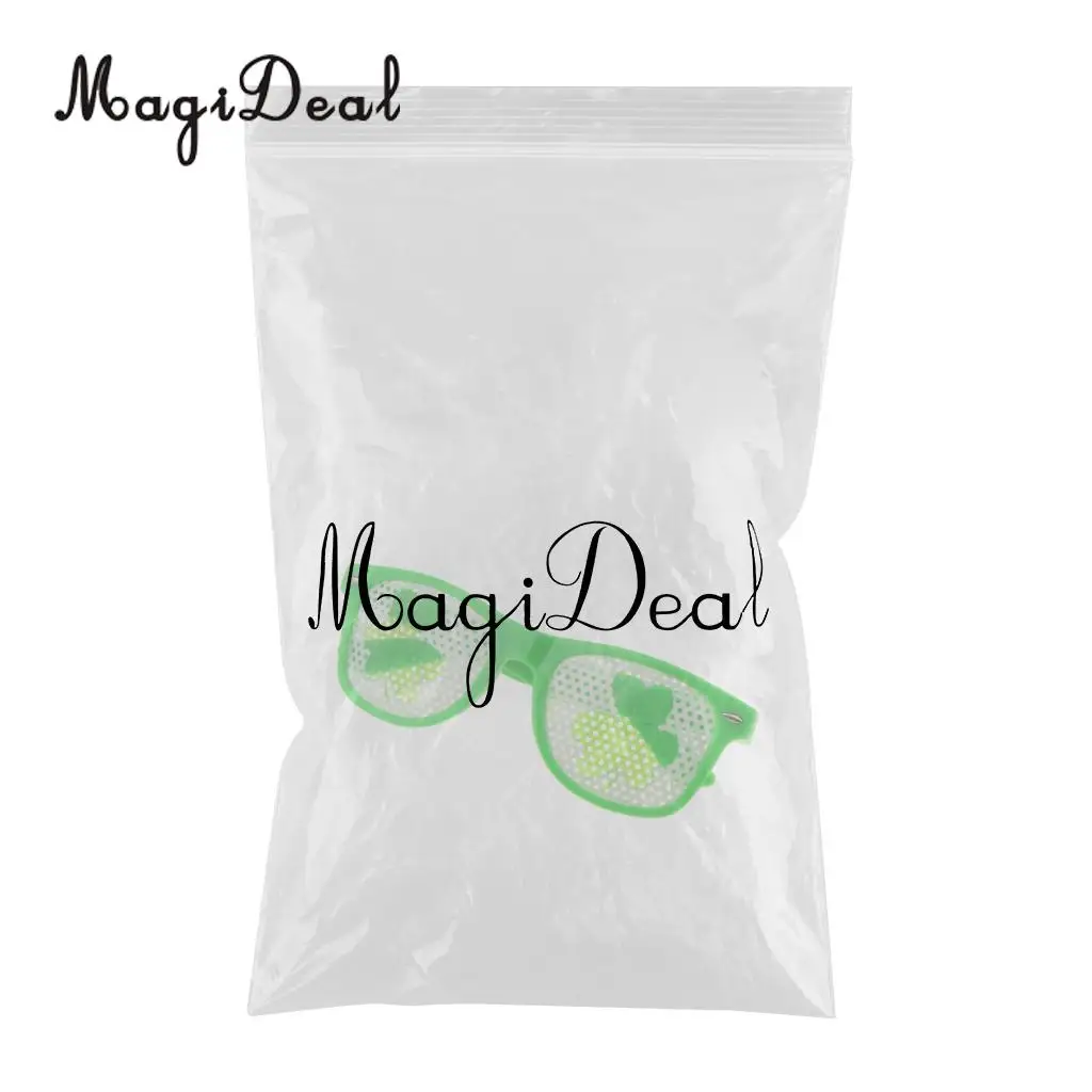 MagiDeal Happy St Patricks Day Eye Glasses Shamrock Irish Flag Sunglasses Costume Accessories Funny Party Favors
