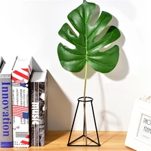 Скандинавском стиле розово-золотистый железный провод Искусства Вазы С Стекло чашка, горшок для растений, свадебные аксессуары для украшения дома для гостиной