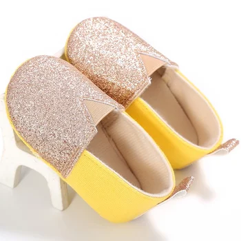 

2017 Toddler Baby Girl Soft Sole Crib Shoes Kids Girls Lace Shining Baby Shoes