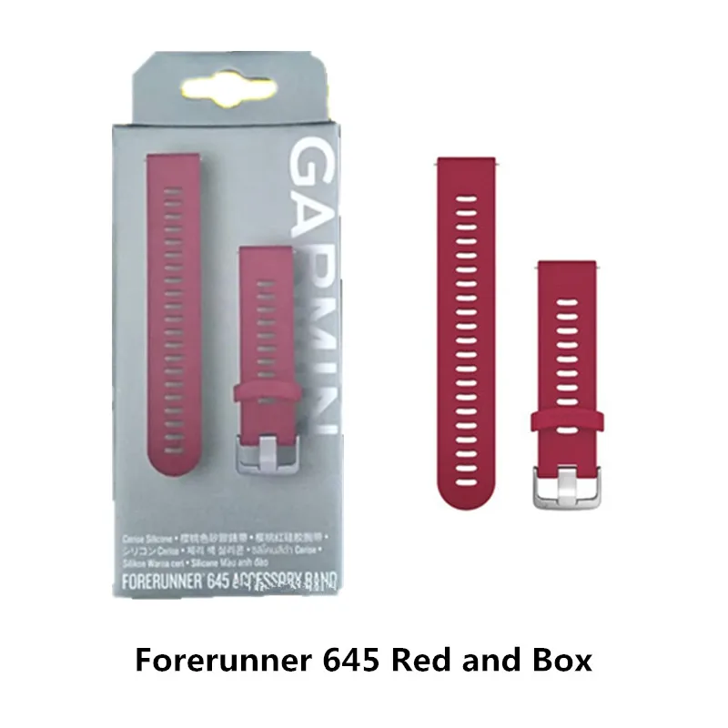 Garmin Forerunner 645 силиконовый ремешок без инструментов 20 мм Вишневый красный/черный/Песчаник браслет брендовый USB
