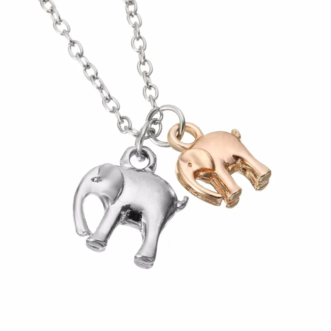 Cute Elephant Pendant & Necklaces Charming Chain Necklace Vintage Animal Choker Necklace Fashion Jewelry Gift Shellhard