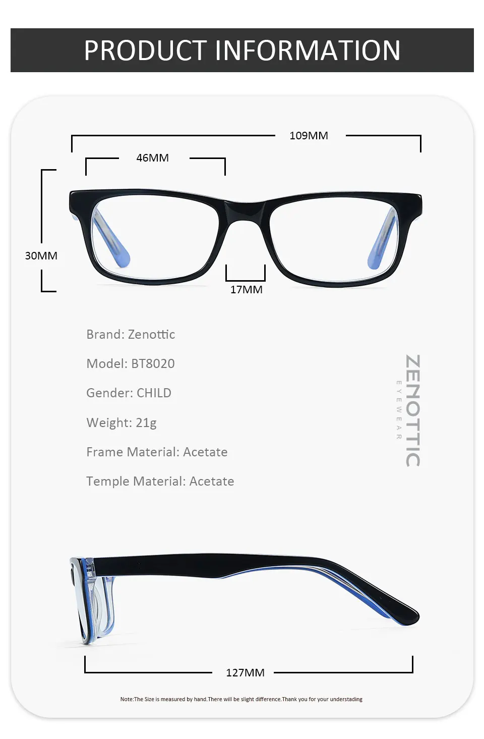  Boys Prescription Glasses Anti Blue Ray Progress Prescription Lens Fashion Metal Glasses Frame Eyewear Glasses (1)