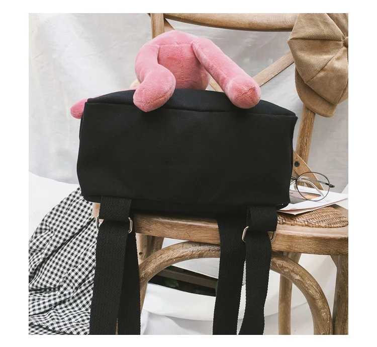 Menghuo Rabbit Canvas Backpack for Women Cute Funny Backpacks for Teenager Girls Lolita Bag Kawaii Backpack Mochilas femininas_34_16