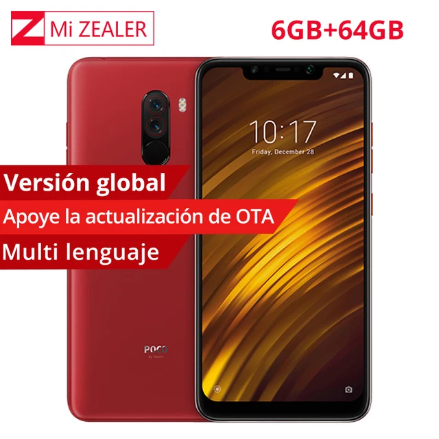 Global Version Xiaomi POCOPHONE F1 POCO F1 6GB 64GB Cellphone Snapdragon 845 Octa Core 6.18'' 12MP Dual Camera 4000mAh Battery
