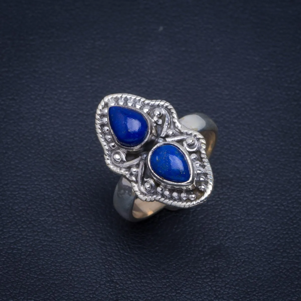 

Natural Lapis Lazuli Handmade Unique 925 Sterling Silver Ring 5.75 B1203