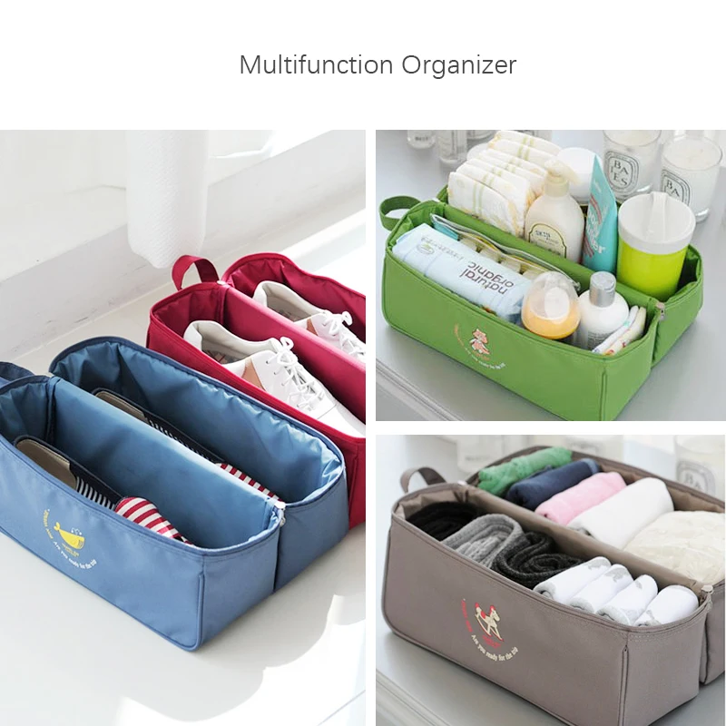 

DINIWELL Multifunctional Travel Organizer Cosmetic Box Toiletries Bags Portable Large Capacity Clothes Shoes Storage Case