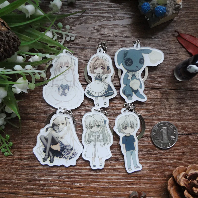 

6pcs/set Yosuga no Sora Anime Sora Kasugano Yosuganosor Keychain llavero Portachiavi Gift Present Collection Pendant