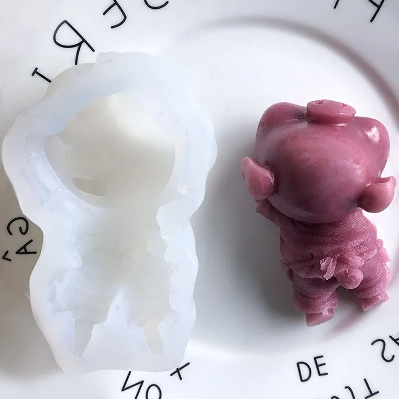 

Small pig silica gel mold hand-made ice cream mold decoration XGY-126