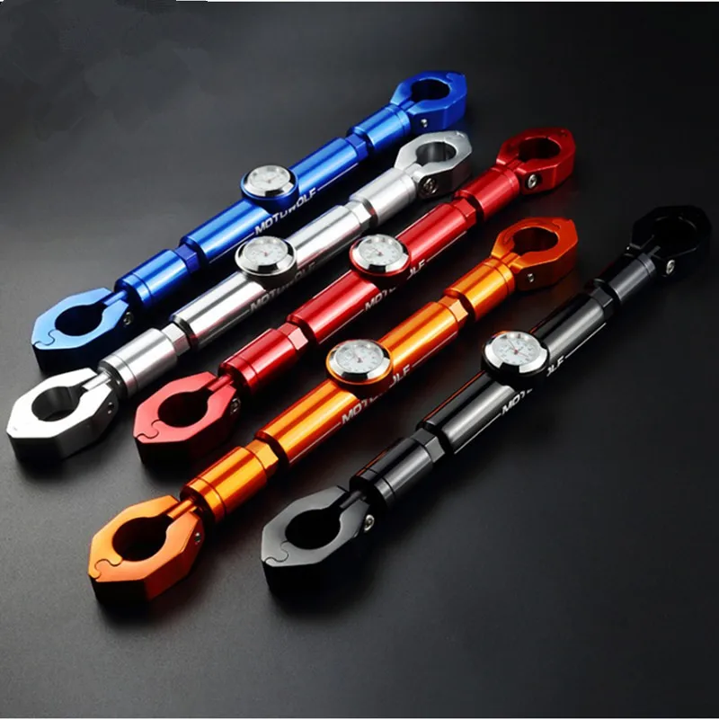 

Waterproof Adjustable Extensible Motorcycle 7/8" 22mm Handlebar Cross Bar With Clock Watch Steering Wheel Strengthen Balance Bar