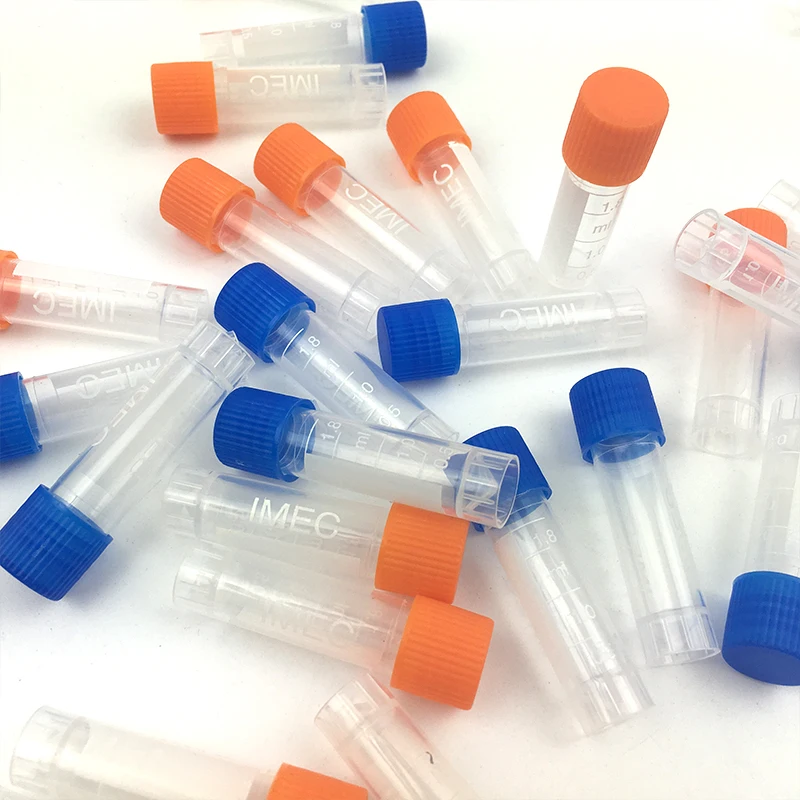 100PCS Graduation 1.8ml Centrifuge Tube 2ml Volume Plastic Bottles with Screw cap Transparent container Can legislate vials