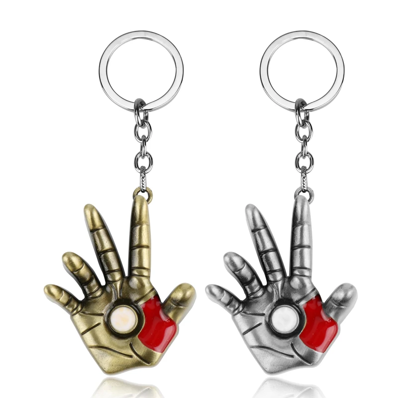 dongsheng The Avengers Super Hero Iron Man Keychain Palm Hand Pendants Key Chains Keyrings for