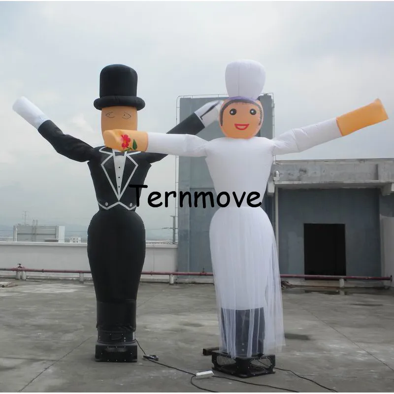 bride inflatable air dancer groom wave man walker balloons cartoon sky dancing balloon | Игрушки и хобби