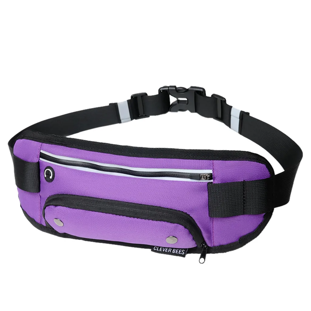Водонепроницаемая Беговая поясная сумка на талию-телефон спортивная сумка-мессенджер-для мужчин и женщин талия cangurera para la cintura mujer 703#40 - Цвет: Purple