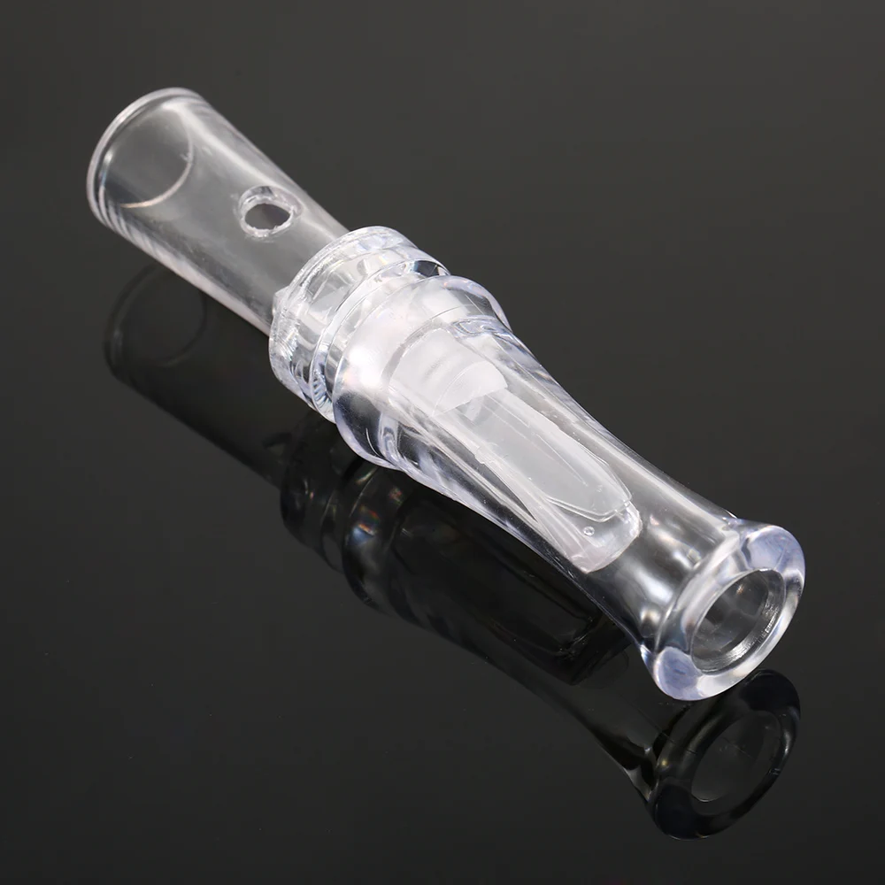 Transparent Plastic Duck Hunting Call Whistle Clear Wild Duck Call