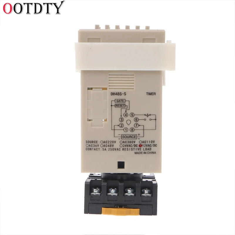 OOTDTY AC/DC 12 V/24 V многофункциональный цифровой таймер реле задержки включения 8 шпильки SPDT DH48S-S повторение цикла