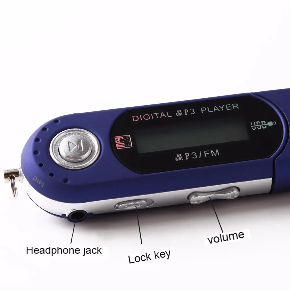 Портативный USB 2 0 MP3 музыкальный плеер флеш накопитель карта памяти ЖК экран