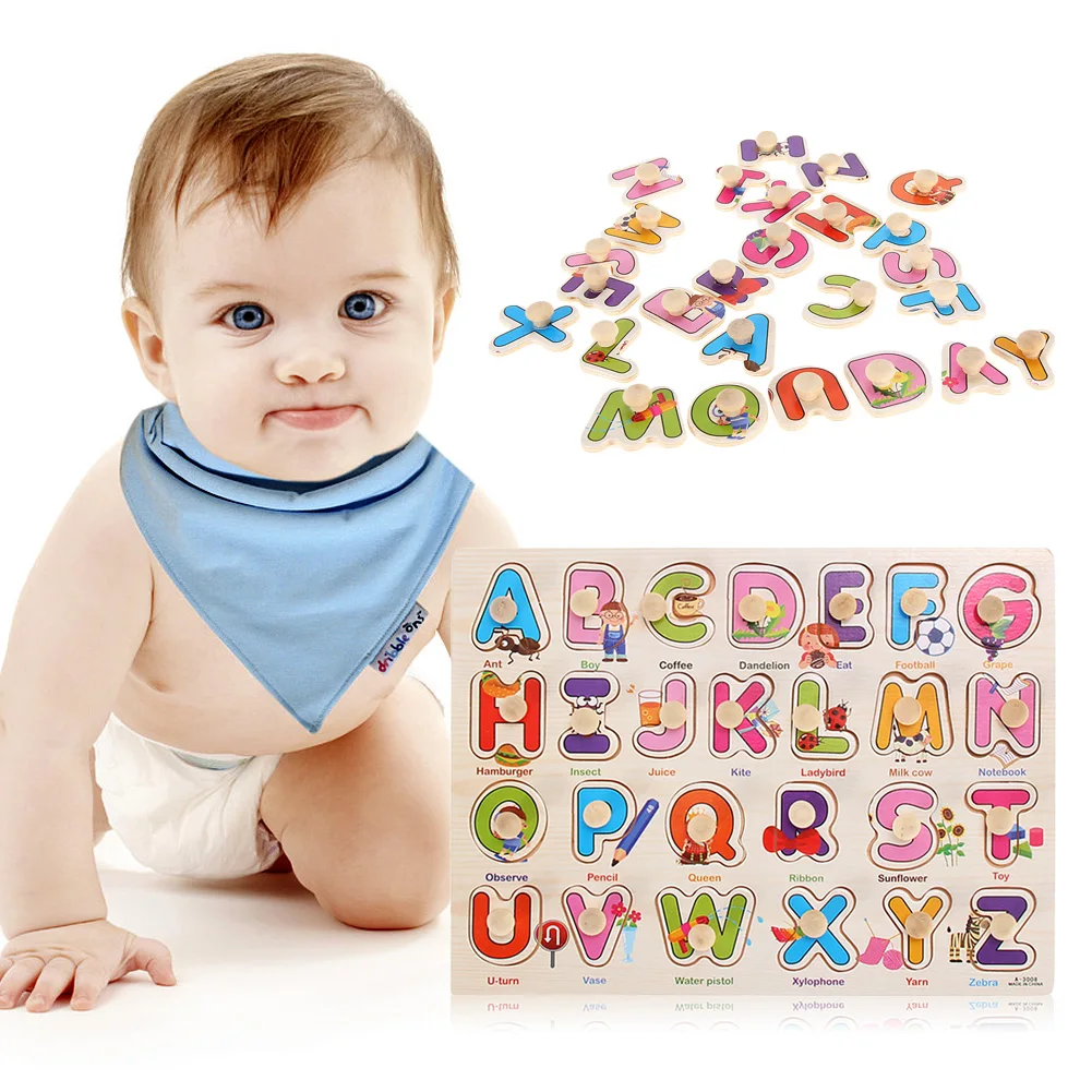 Letters&Numbers Matching Puzzle Toy Montessori Wooden Puzzle Educative