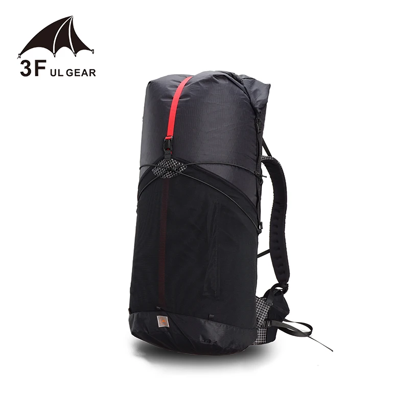

3F UL GEAR 55L Large X-PAC Climbing Backpack Outdoor Ultralight Frame Less Packs Bags Lightweight Durable Travel Camping Hiking