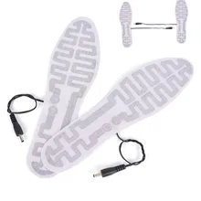 Одна пара USB стельки с подогревом для женщин и мужчин, зимние теплые стельки из углеродного волокна, нагревательный элемент для обуви, водонепроницаемая нагревательная пленка
