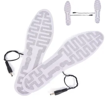 

One Pair USB Heated Insoles For Women Men Winter Foot Warmer Carbon Fiber Heating Element For Shoes Waterproof Heating Film