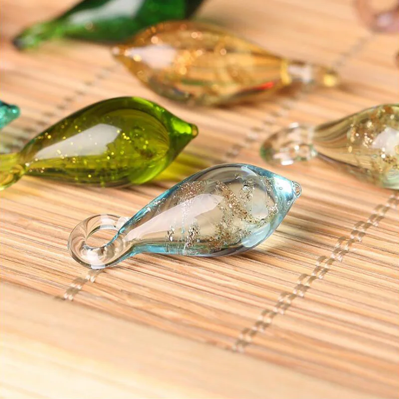 

Wholesale 10pcs/lot Teardrop Lampwork Glass Beads Pendant Waterdrop Murano Loose Beads With Gold Sand for jewelry making