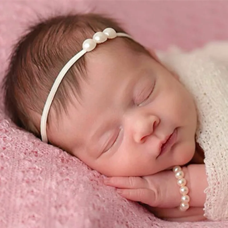 baby girl pearl headband