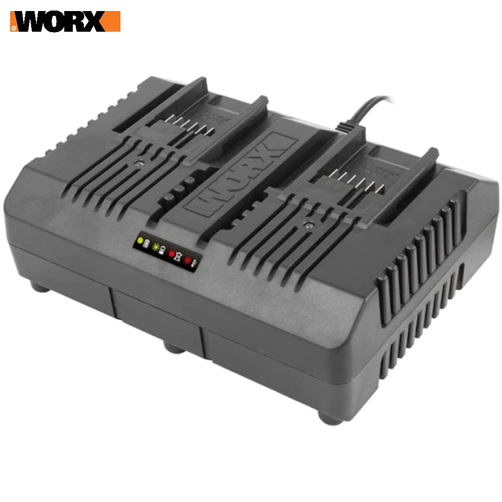 Двойное зарядное устройство WORX WA3883, 20В, 2*2A