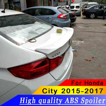 

High Quality ABS Material For Honda City Spoiler Car Rear Wing Primer Color Rear Spoiler For Honda City Spoiler 2015 2016 2017
