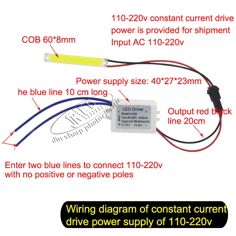 1 Вт 3 светодиодный длинный cob USB 5 в 12 В COB светильник матрица luzes bar 60*8 мм лампочка