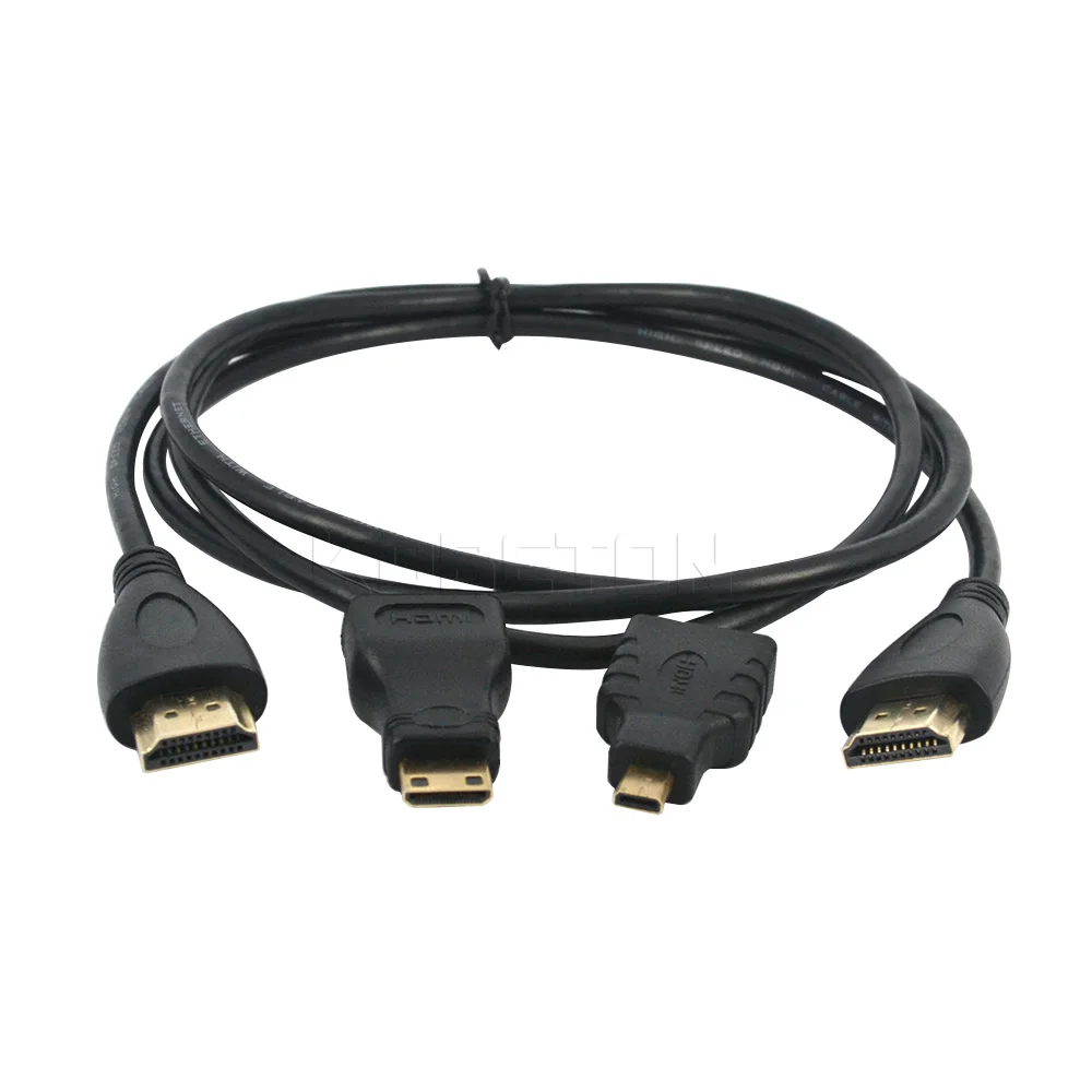 Kebidu высокоскоростной Full HD 1080P 3 в 1 HDMI к Micro Mini кабель адаптер конвертер для Xbox 360 PS3