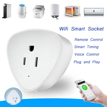 

WiFi Wireless Remote Control Smart Power Socket EU US Voice Remote Control Home Automation Plug Work with Google Home Alexa IFTT