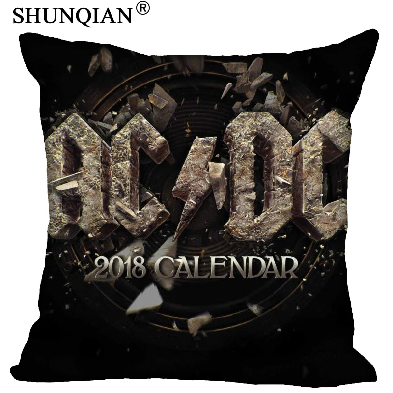 

ACDC Pillowcase Square Zippered Home Decorative Pillow Cover Wedding Custom Gift For Two Sides Printed