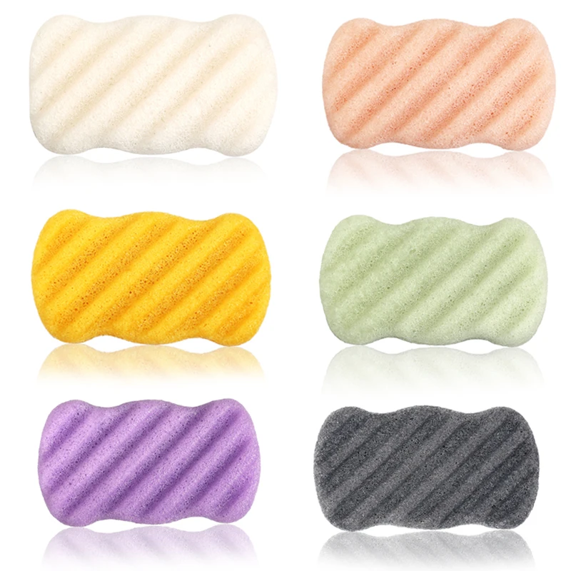 Моющая губка Konjac натуральный аморфофаллюс коньяк Лицевая ГУБКА для ванны моющиеся спонжики Очищение Отшелушивание затяжек