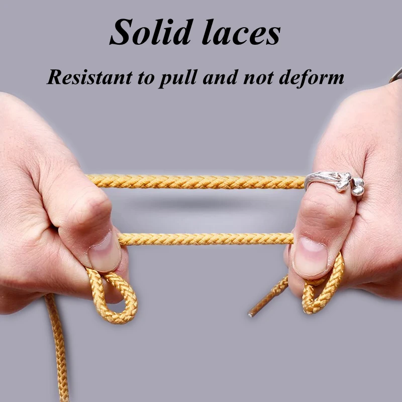 1 Pair Polyester Solid Shoe laces Round Shoelaces Kids Adult Unisex Non-slip Shoe lace Length 80 100 120 140 160CM 14 Colors
