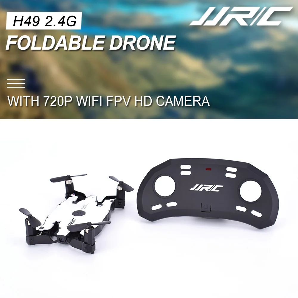 

JJRC H49 2.4GHz 720P HD Wifi FPV Live Video Camera Foldable Mini Quadcopter Drone with Altitude Hold 360° Flips White