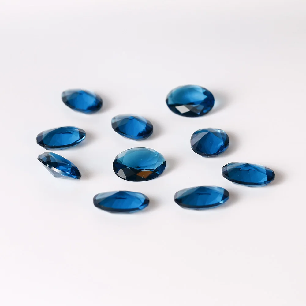 8.5-9ct Peacock Blue Sapphire High Quality 13x18MM Oval Loose Gemstone DIY Jewelry Accessories 10 pcs/set