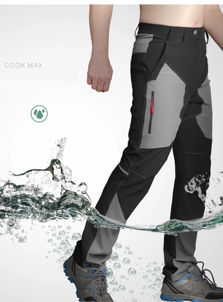 Verão dos Homens Calças à Prova Respirável ao ar Viagem de Acampamento Mountainskin Esportes Caminhadas Dwaterproof Água Livre Trekking Pesca Calças Táticas Va259 3 Cheap Calças de caminhadas