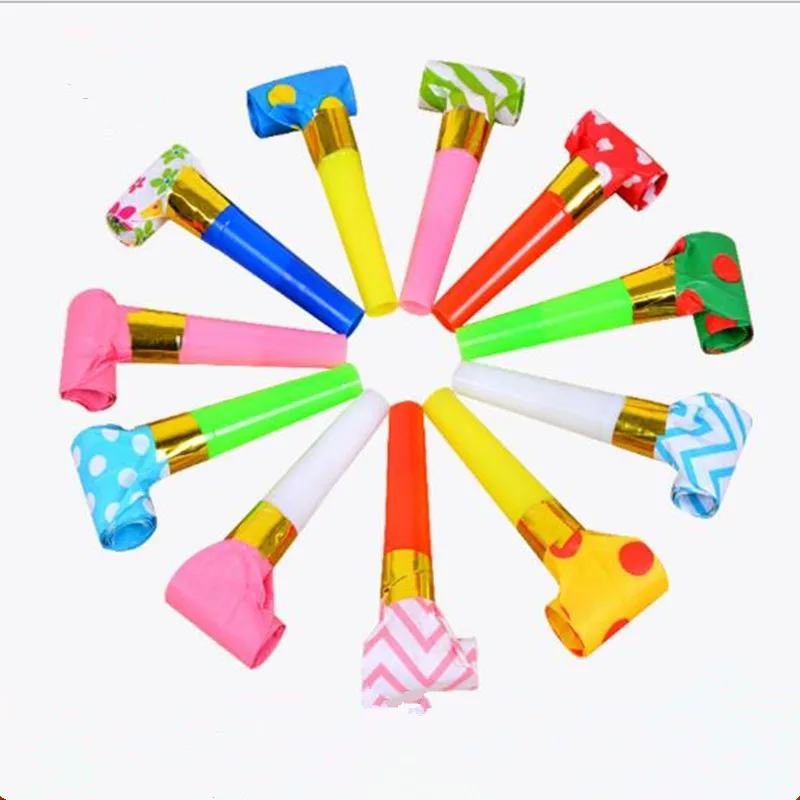 10pieces Multi Color Party Blowouts Plastic Whistles Kids Birthday