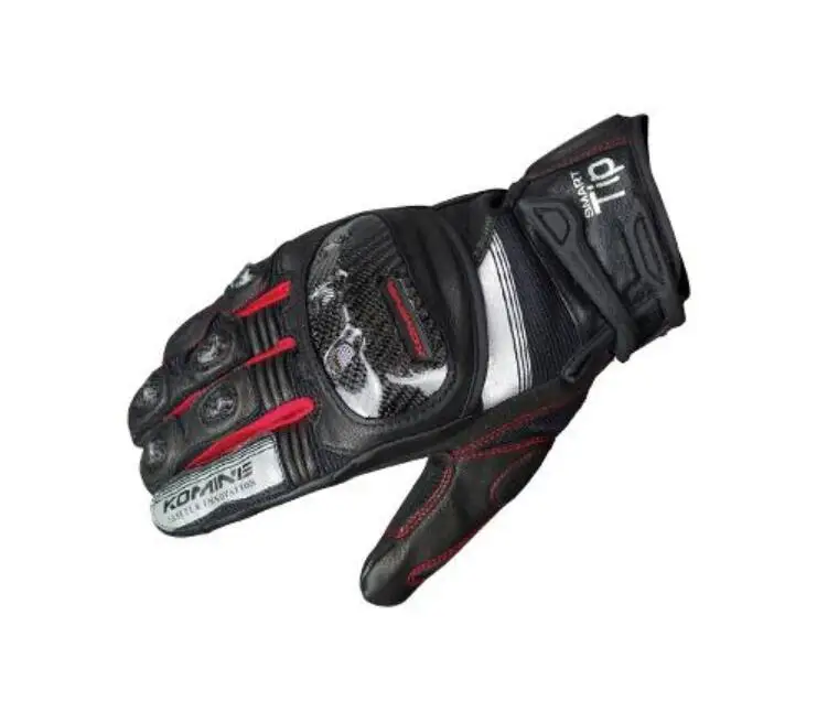 

KOMINE GK193 carbon fiber motorcycle gloves leather breathable 3D Knight riding glove dry 3 colors