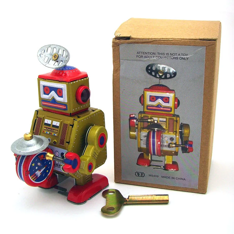Antique Tin Robots metal wind up toys collection toys home decor creative gift for children iron