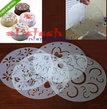 

by dhl or ems 500 sets DIY different Patterns Round Cake Sugar Cutter Paste Fondant Decorating Tools Mold