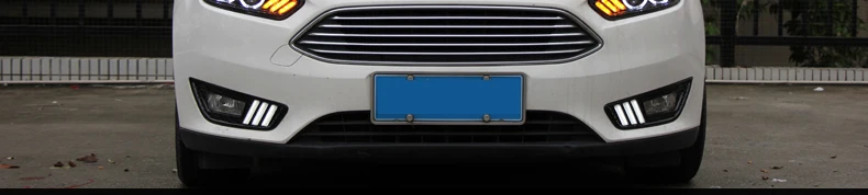 Doxa автомобильный Стайлинг чехол на голову для Ford Focus MK3 фары- светодиодный фонарь O angel eyes DRL движущийся сигнал поворота