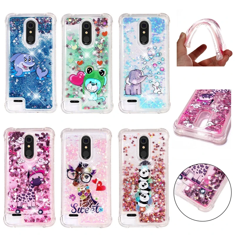 

Soft Case For LG K30 Cover Glitter Dynamic Liquid Quicksand Silicone TPU Phone Back Cover For Coque LG K30 K 30 Case