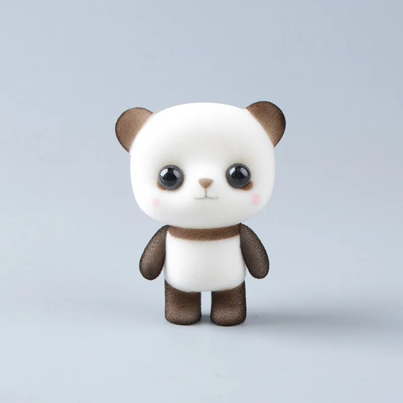 Koteta Kawaii ПВХ флокирующая кукла пушистая панда репсон утка мини животные игрушки
