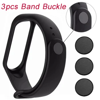 

3PCS Black Band Buckle Aluminium Alloy Button Replacement For Xiaomi Miband 3 Youth Smart watch#3$