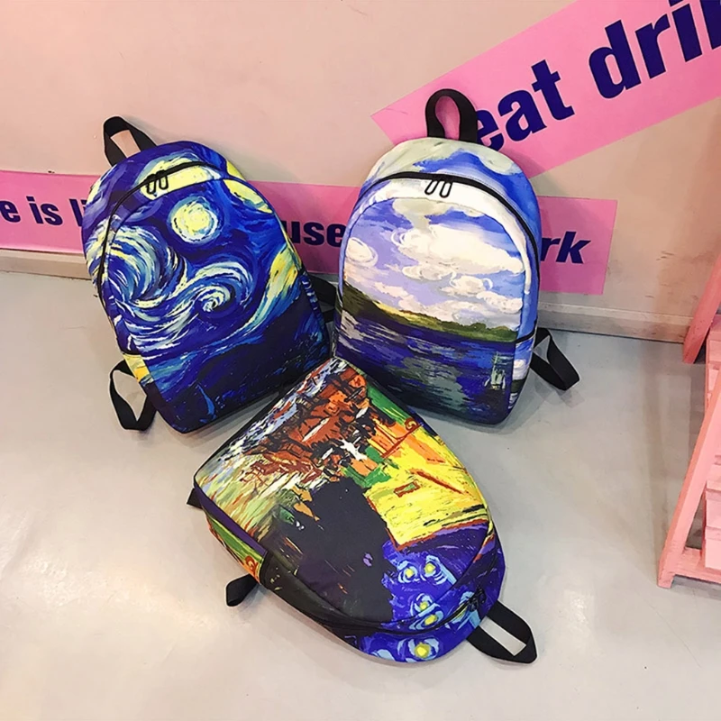 

3D Print Backpack Women Girls School Bookbag Shoulder Satchel Rucksack Bags