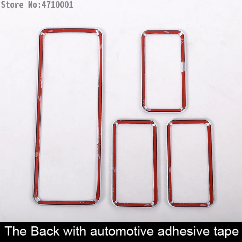 4pcs ABS Chrome Car Window Lift Switch Button Frame Cover Trim For Land Rover Discovery 5 LR5 Car-styling Auto Accessory