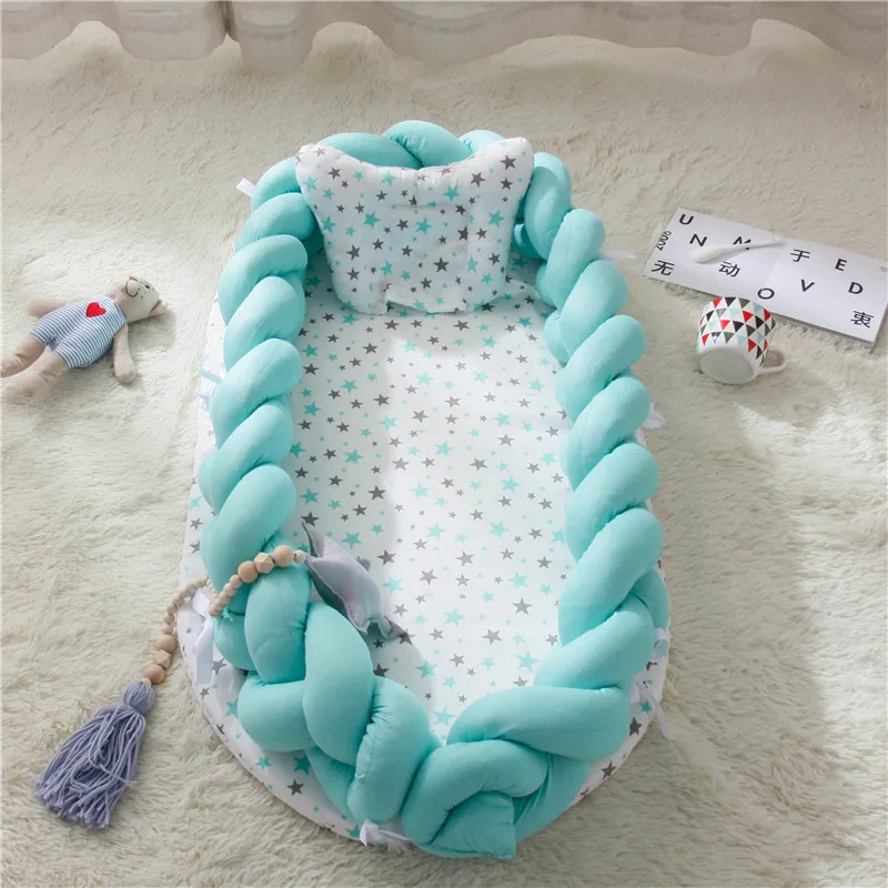 Детские матрасы кровать портативный детский шезлонг для новорожденных кроватки дышащее и спящее гнездо с подушкой новая детская кроватка для кровати