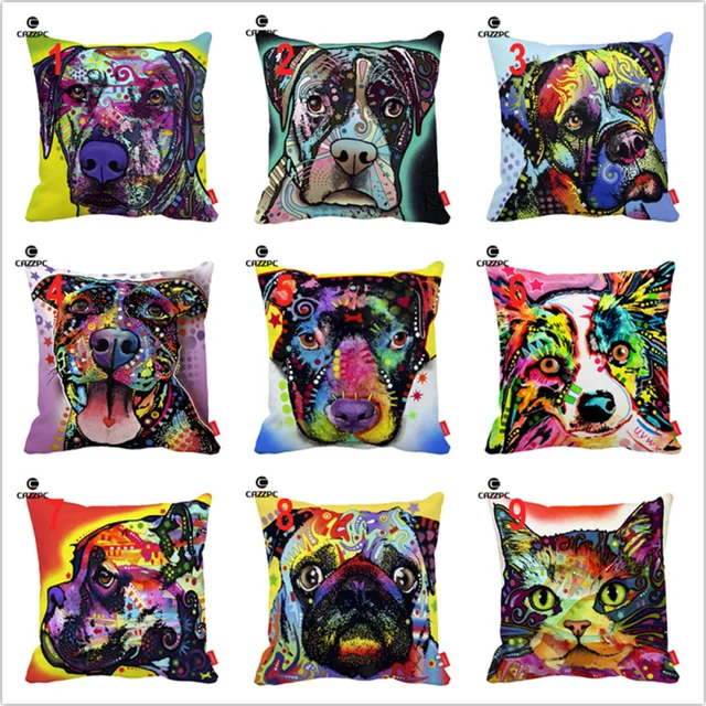Dean Russo Art Cat Boxer Mastiff Pitbull Pug Dog Print Custom