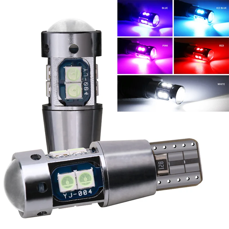 

2PCS Super Bright T10 W5W LED 194 501 168 10SMD 3030 Canbus Error Free Car Interior Lights Auto Clearance Lamps DC 12V